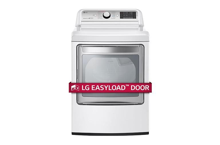 LG 7.3 cu. ft. Ultra Large Capacity TurboSteam™ Gas Dryer with EasyLoad™ Door, DLGX7601WE, thumbnail 1