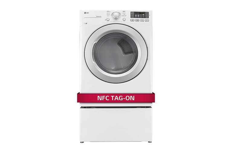 LG 7.4 cu. ft. Ultra Large Capacity Dryer w/ NFC Tag On Technology, DLG3171W, thumbnail 1