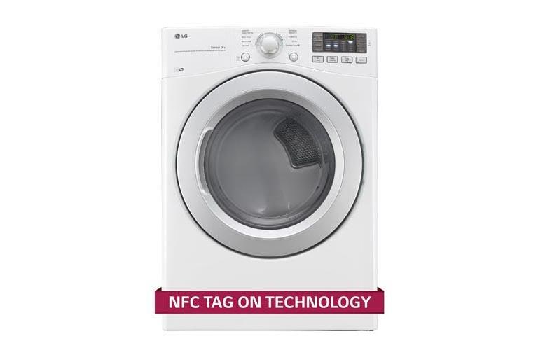 LG 7.4 cu. ft. Ultra Large Capacity Dryer w/ NFC Tag On Technology, DLG3171W, thumbnail 3
