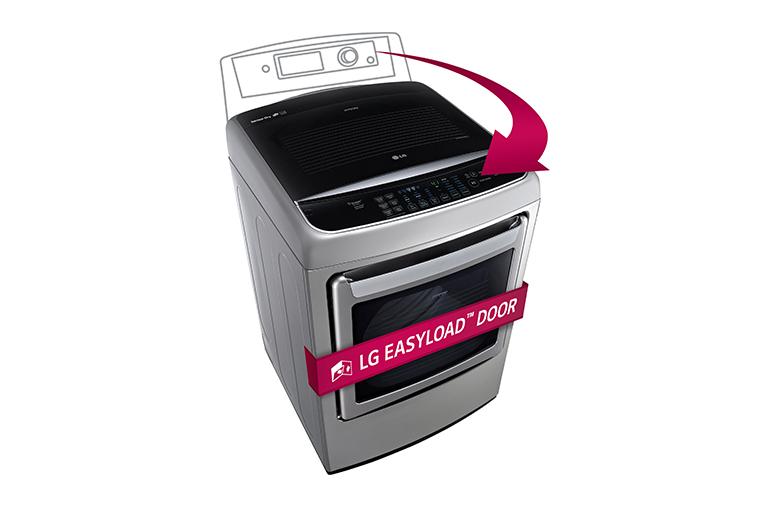 LG 7.3 cu. ft. Ultra Large Capacity High Efficiency Front Control SteamDryer™ w/ EasyLoad™ Door, DLGY1702VE, thumbnail 1