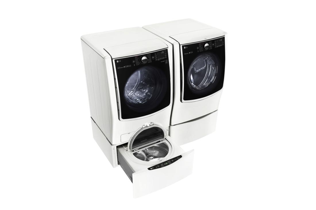LG 5.5 Total Capacity LG TWINWash™  Bundle with LG SideKick™ and Electric Dryer, WM5000HWA_WD100CW_DLEX5000W_WDP4W, thumbnail 2