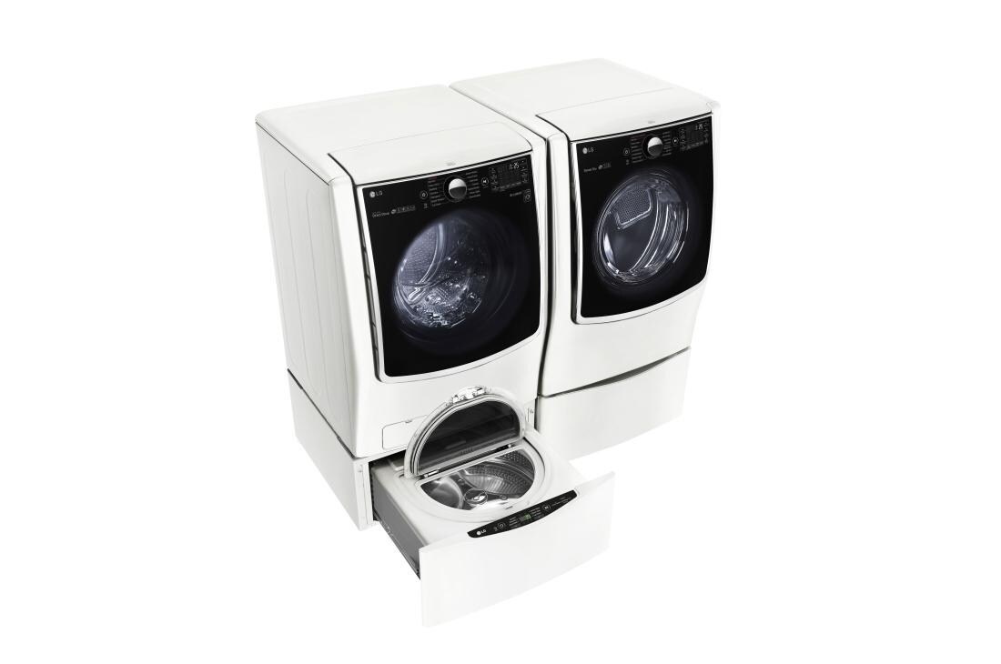 LG WM9000HWA WD200CW DLEX9000W WDP5W 6.2 Total Capacity LG TWINWash Bundle with LG SideKick and Electric Dryer LG USA Business