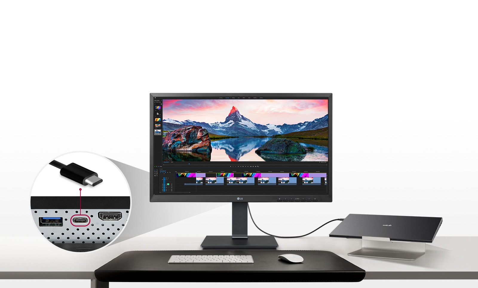23.8 &rdquo;IPS FHD Monitörü USB Type-C ™ bağlantı noktası