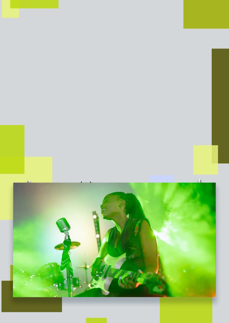 Wall display with graphics