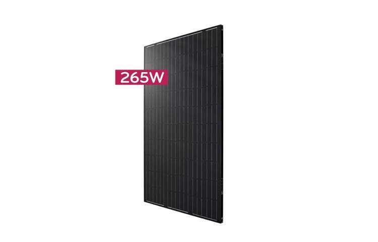 LG High Efficiency Mono X Module Cells: 6 x 10 Module efficiency 16.2% Connector Type:MC4 connector IP67 All Black, LG265S1K-B3, thumbnail 4