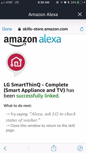 Lg sales smartthinq alexa