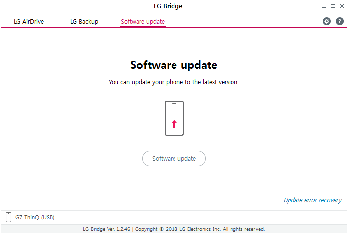 Select the Software update Tab