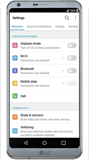 Animation showing steps to delete an app