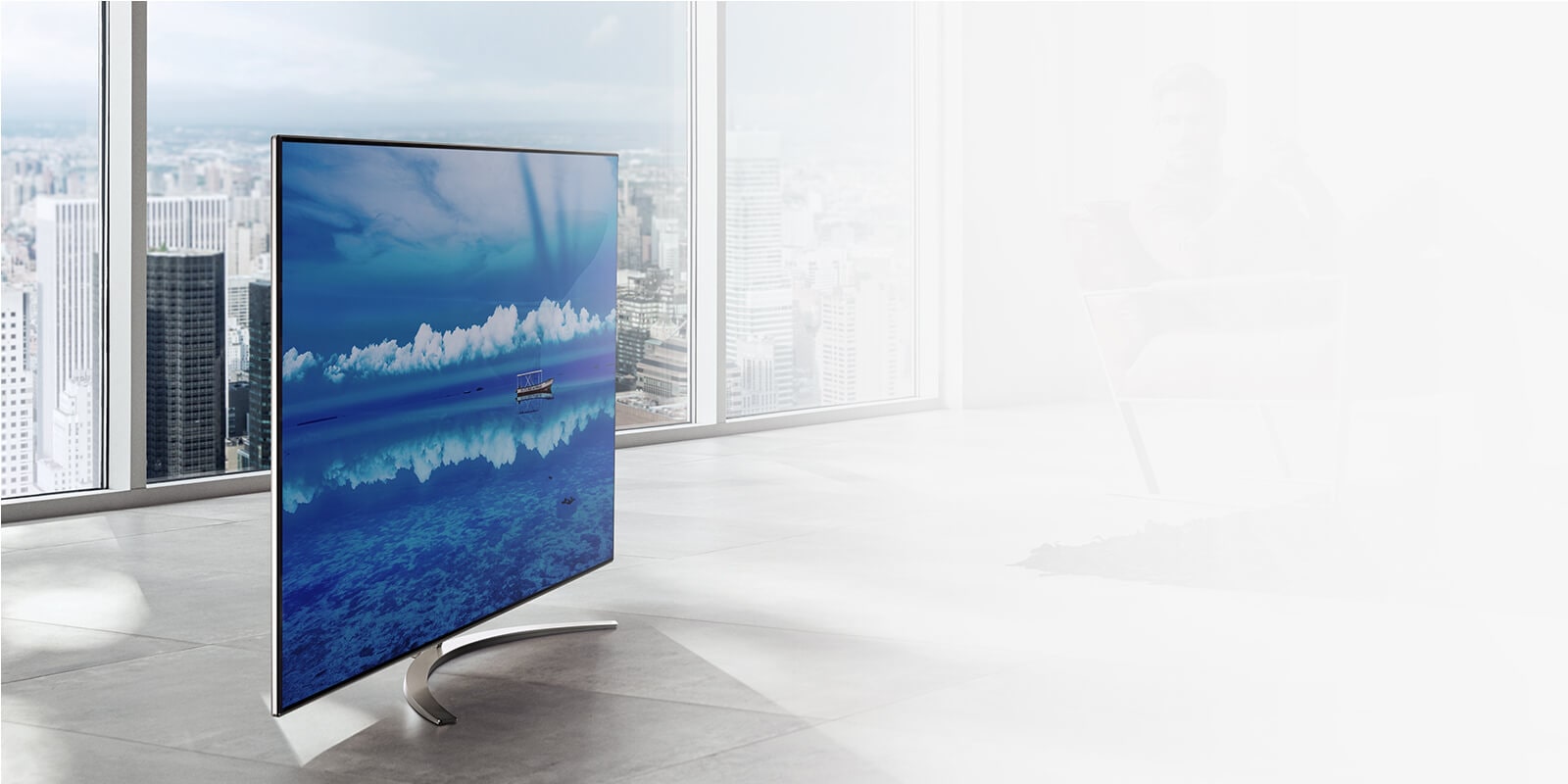 LG tv in upscale apartment