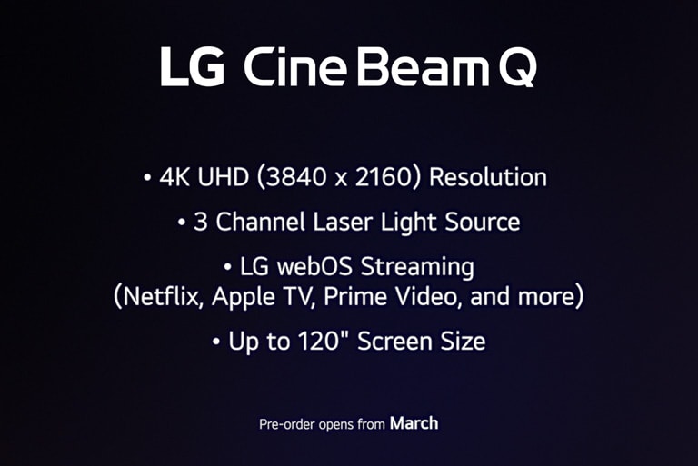 LG CineBeam Q Projector - HU710PB