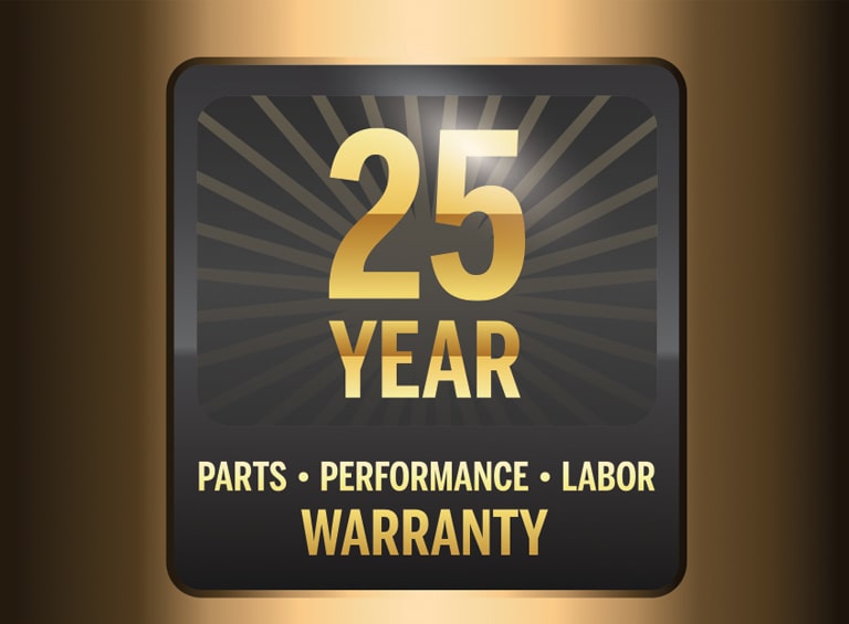 25 Year Warranty 
