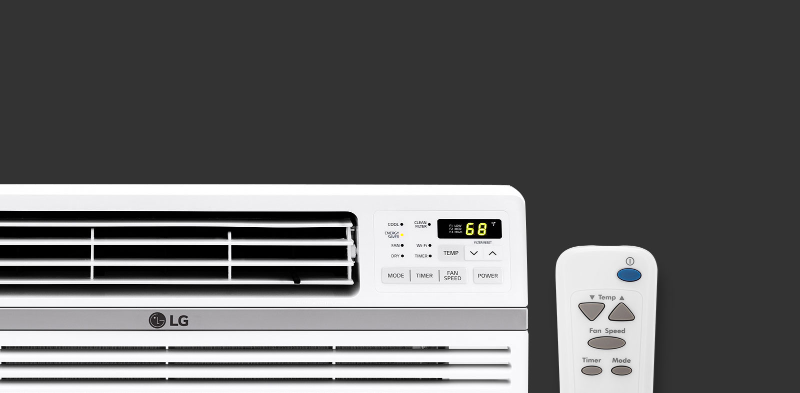 LG 12,000 BTU Smart wifi Enabled Window Air Conditioner (LW1217ERSM) LG USA