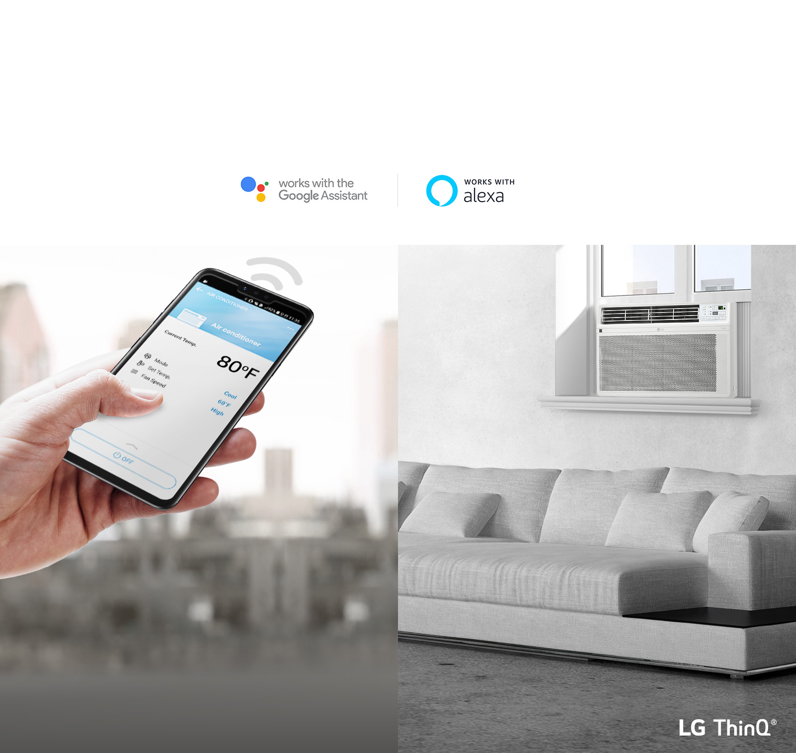 LG 8,000 BTU Smart wifi Enabled Window Air Conditioner (LW8022ERSM