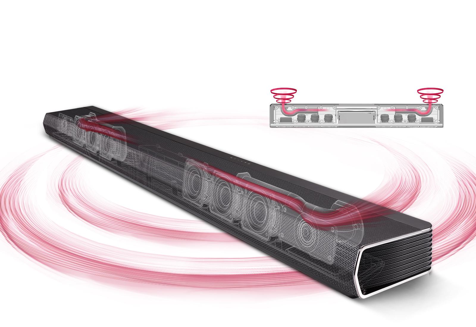 tilgivet bjærgning trompet LG SH6: 4.1ch Music Flow Wi-Fi Streaming Sound Bar with Dual Bass Ports | LG  USA