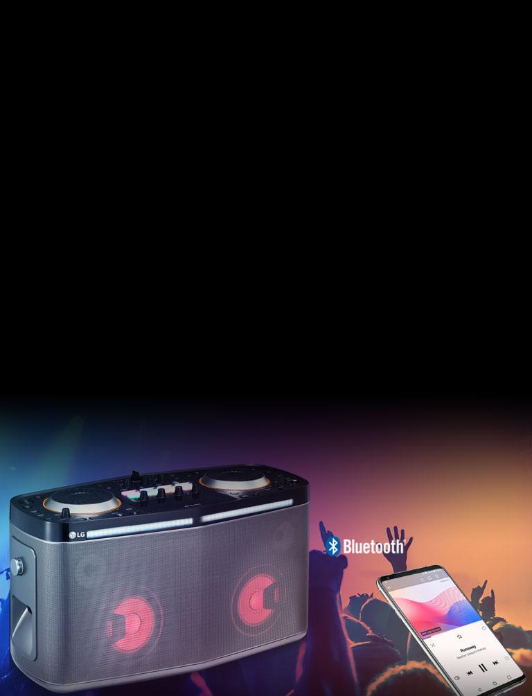 lg rk8 loudr portable entertainment system 100w