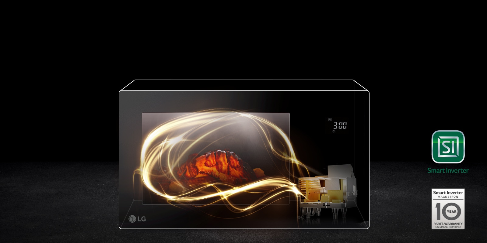 LG MSWN1590L 1.5 cu. ft. Countertop Microwave with Smart Inverter and