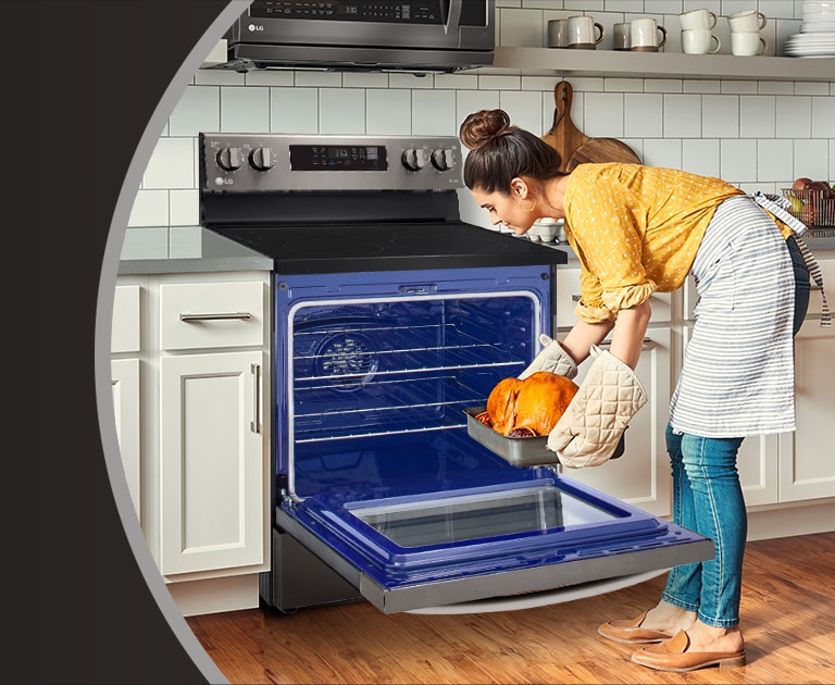 LG LREL6325F 6.3 cu. ft. Electric Single Smart Oven Range with AirFry