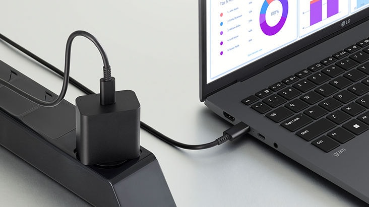 The smaller charger is connected to 17ZT90R.