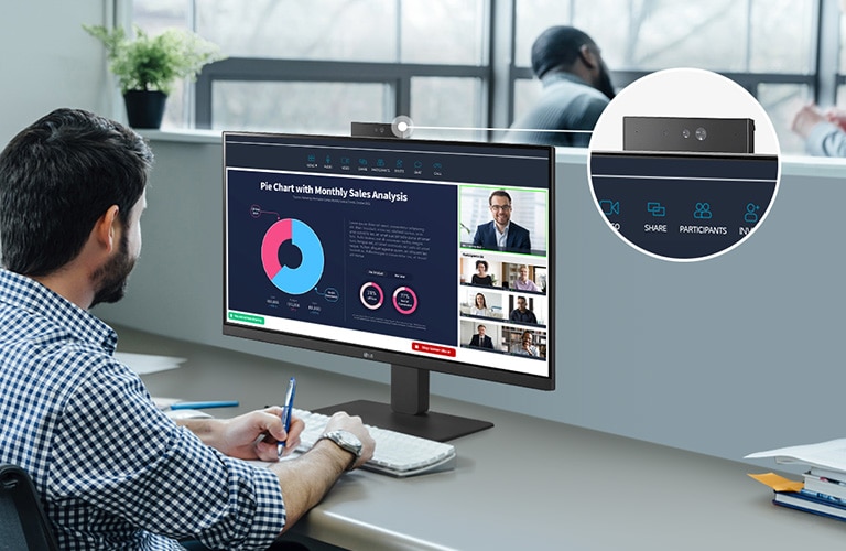 Pop-up Type Full HD Webcam offering integrated mic.