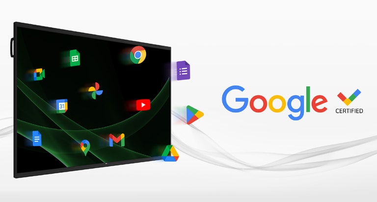 Users have the convenience of accessing a variety of Google services on LG CreateBoard.