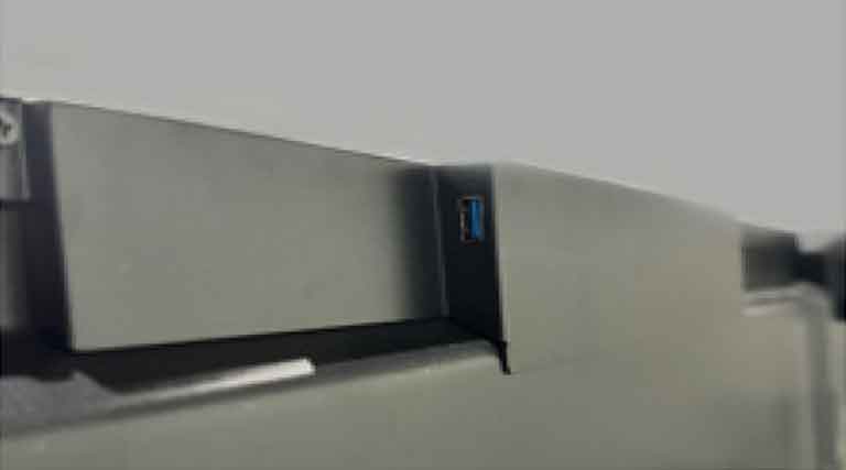 Back of the CreateBoard showing the camera port. 