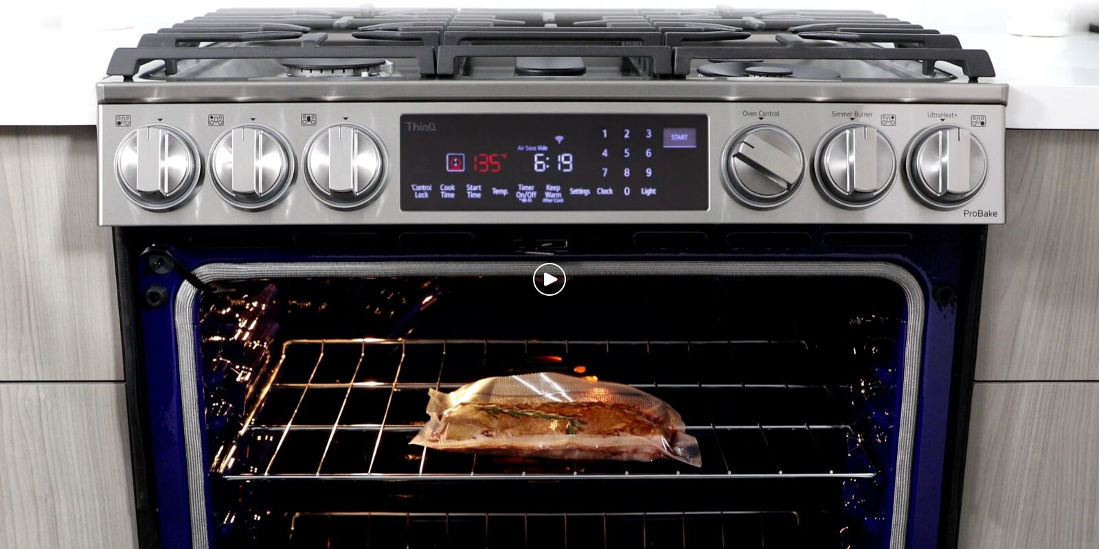 LG LSGL6337F 6.3 cu ft. Smart wifi Enabled ProBake Convection