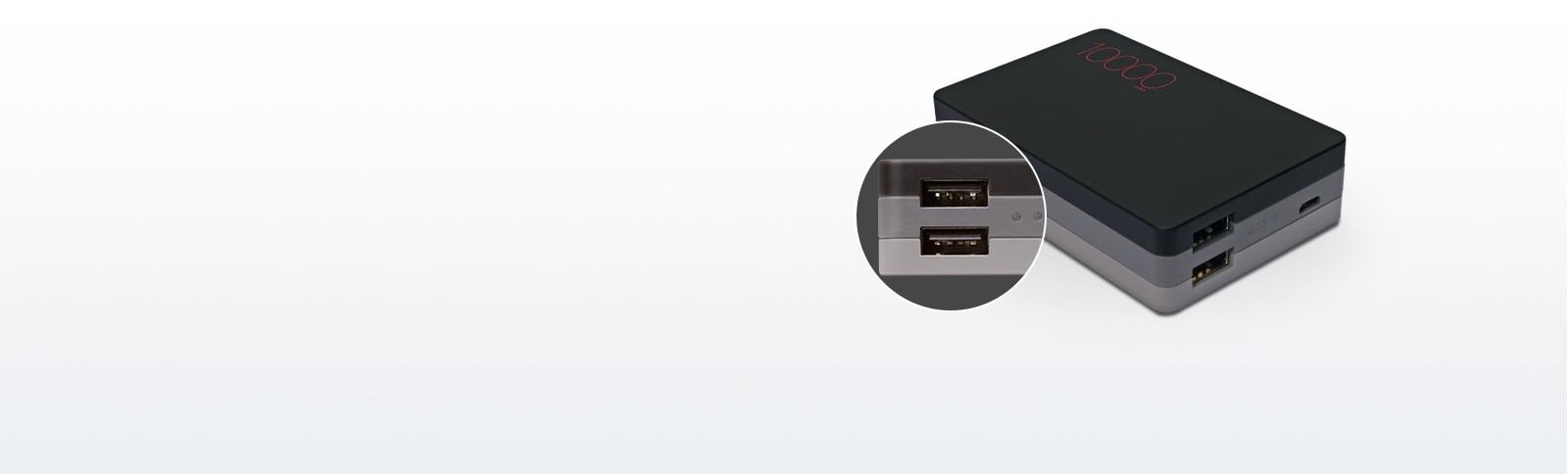 Cargá hasta dos dispositivos1