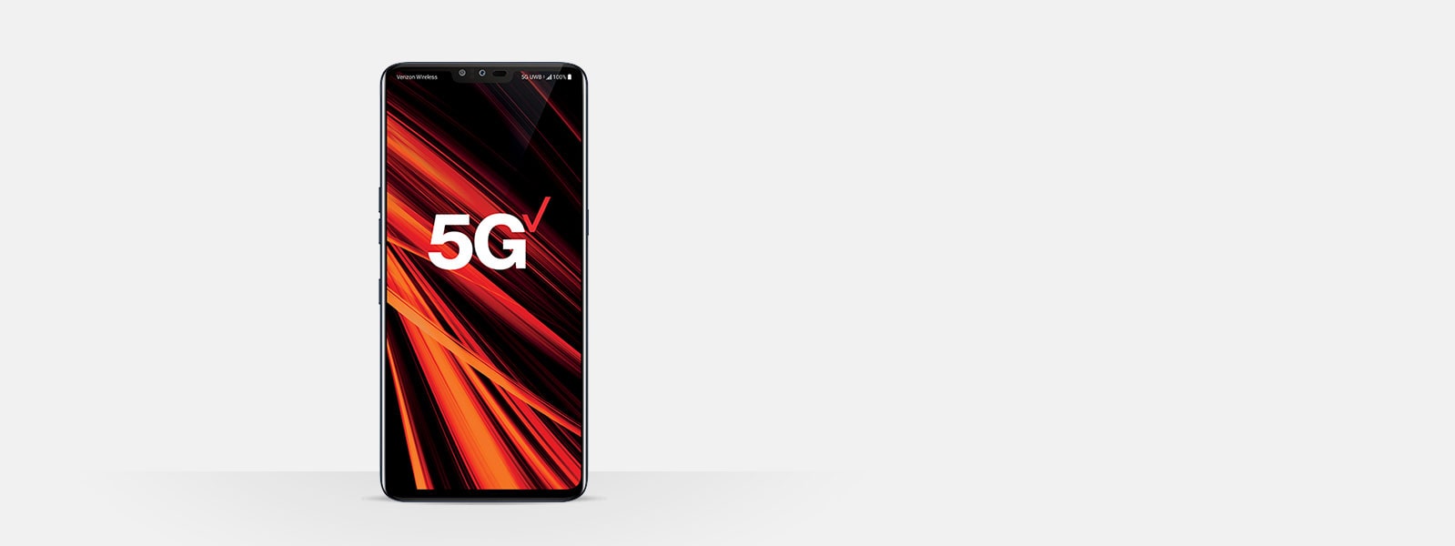 LG V40 phone on gray background