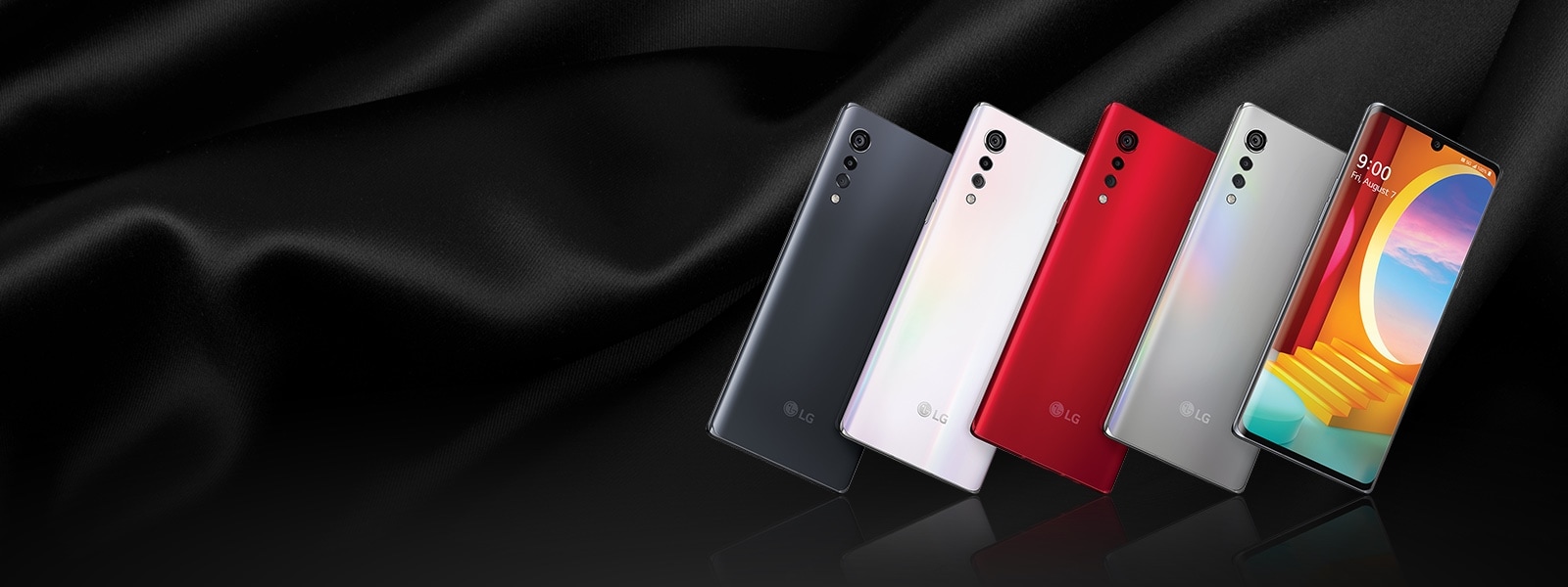 Velvet phones - black, white, red, gray, and lock screen 