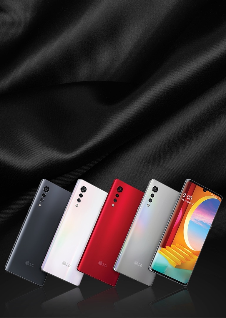 Velvet phones - black, white, red, gray, and lock screen 