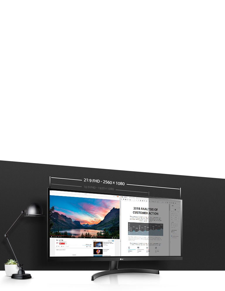 LG 29WL500-B: 29'' Class 21:9 UltraWide FHD IPS Monitor with HDR 