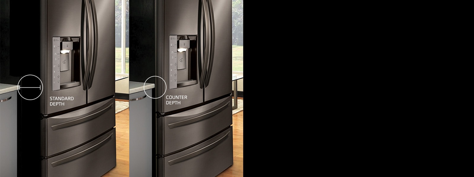 Lg Counter Depth Refrigerators With Large Capacity Lg Usa