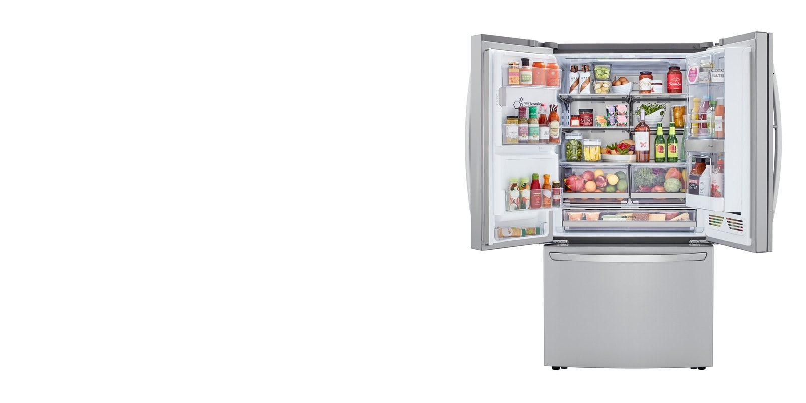 LG Refrigerator on white background