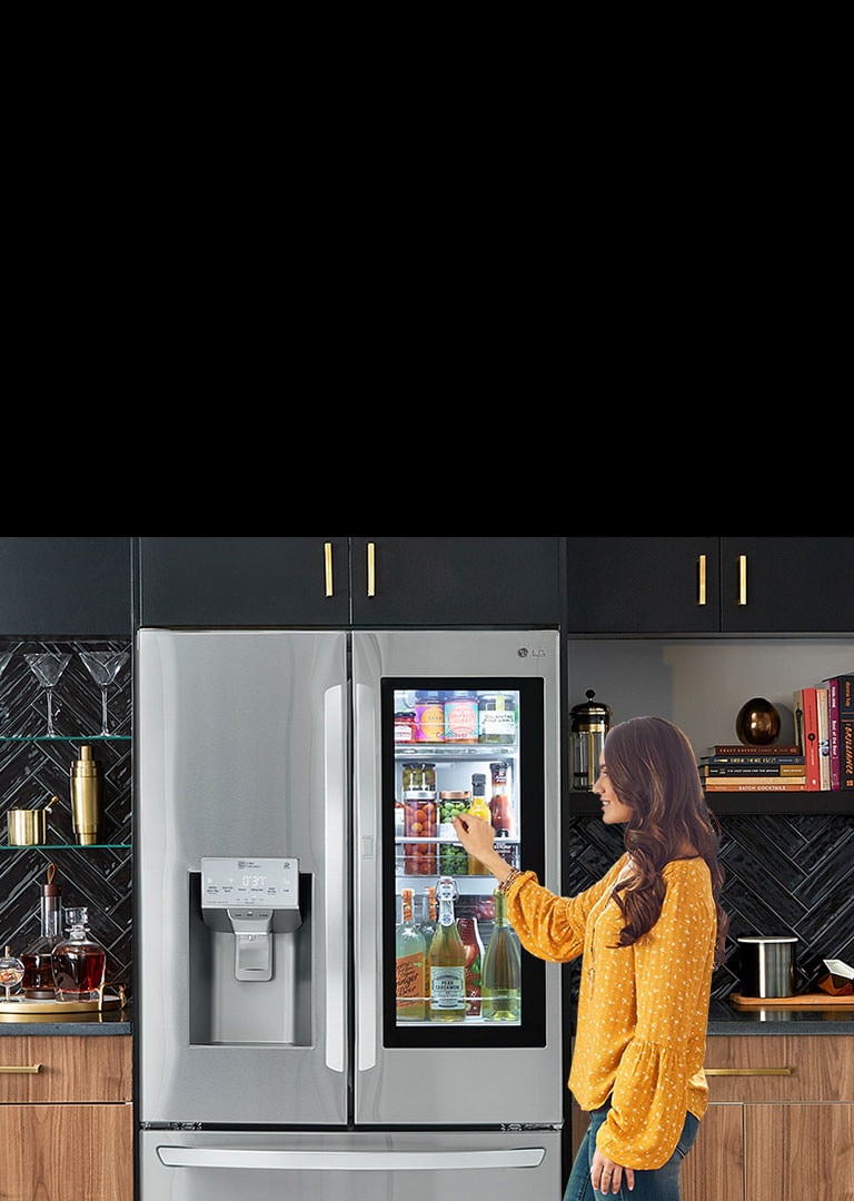 Lg Lrses2706v 27 Cu Ft Side By Side Instaview Door In Door Refrigerator Lg Usa