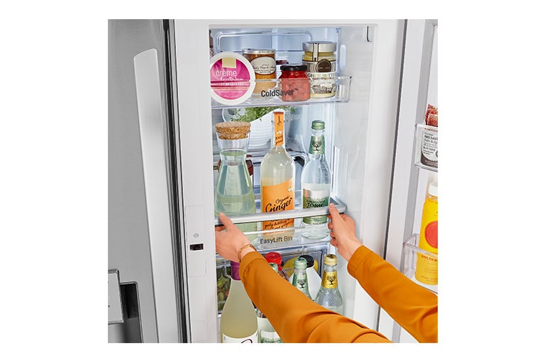 LG Refrigerator on white background