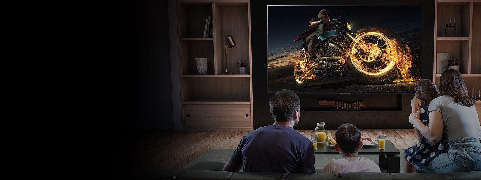 Movie night with family