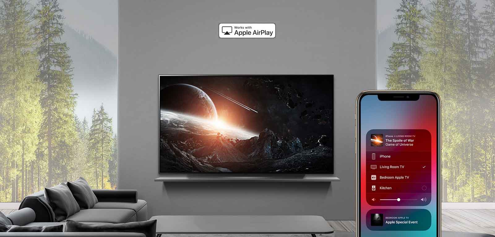 AirPlay lets you do it all. Watch. Listen. Share.