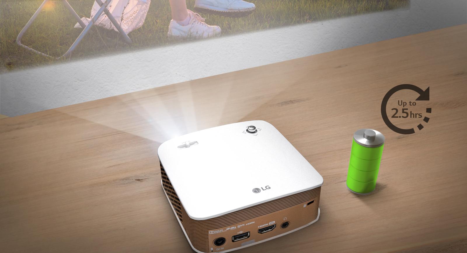 LG LED CineBeam Projector with Embedded Battery and Screen Share