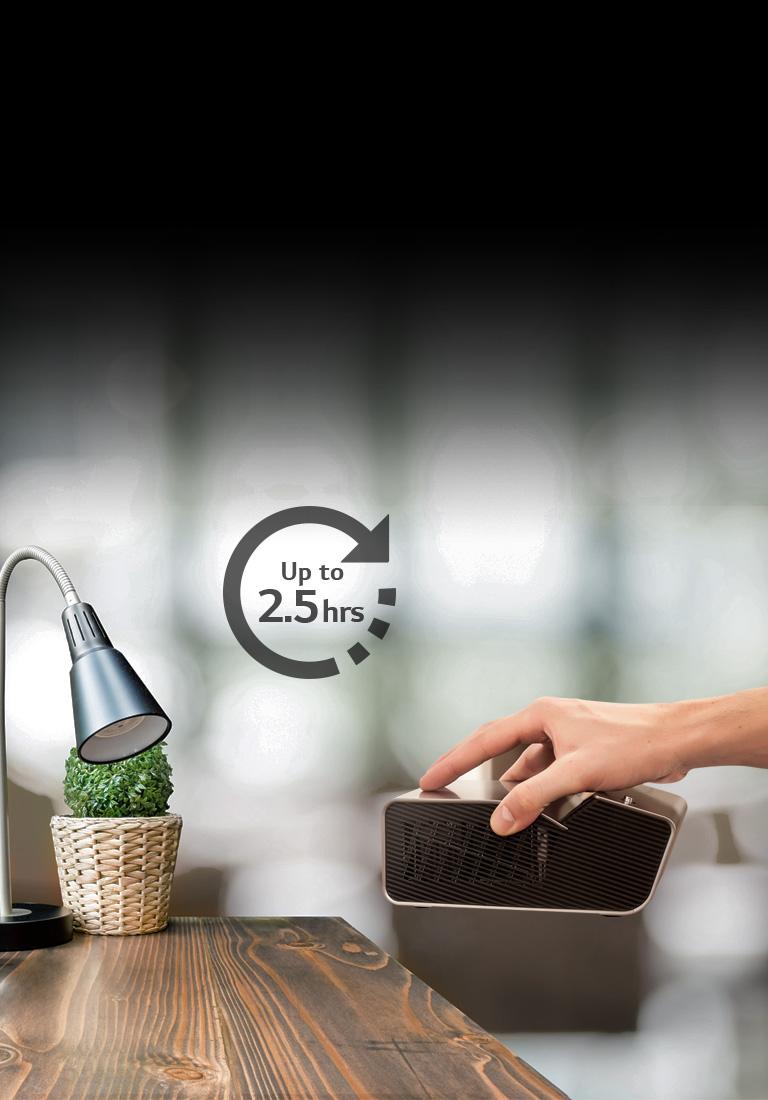 LG Ultra Short Throw LED Projector with Embedded Battery (PH450UG 
