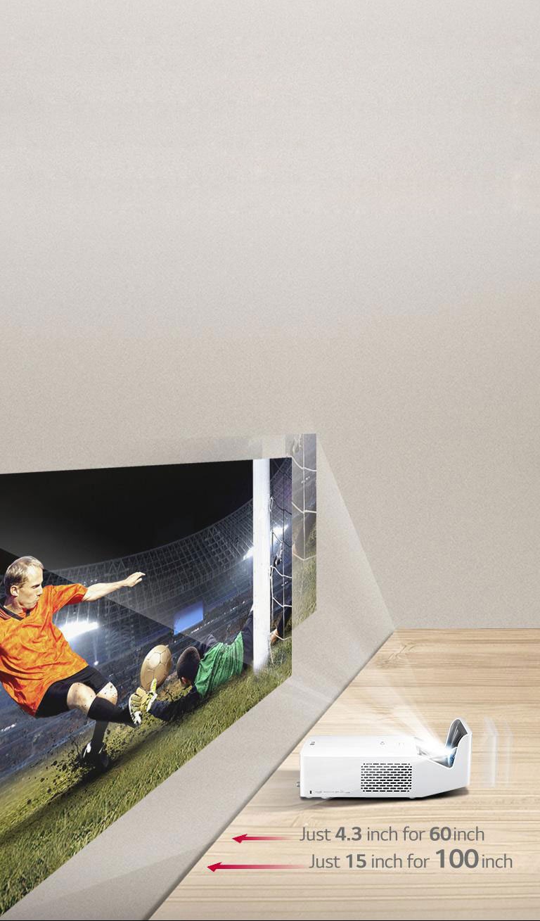 LG CineBeam Ultra Short Throw LED Home Theater Projector with Digital