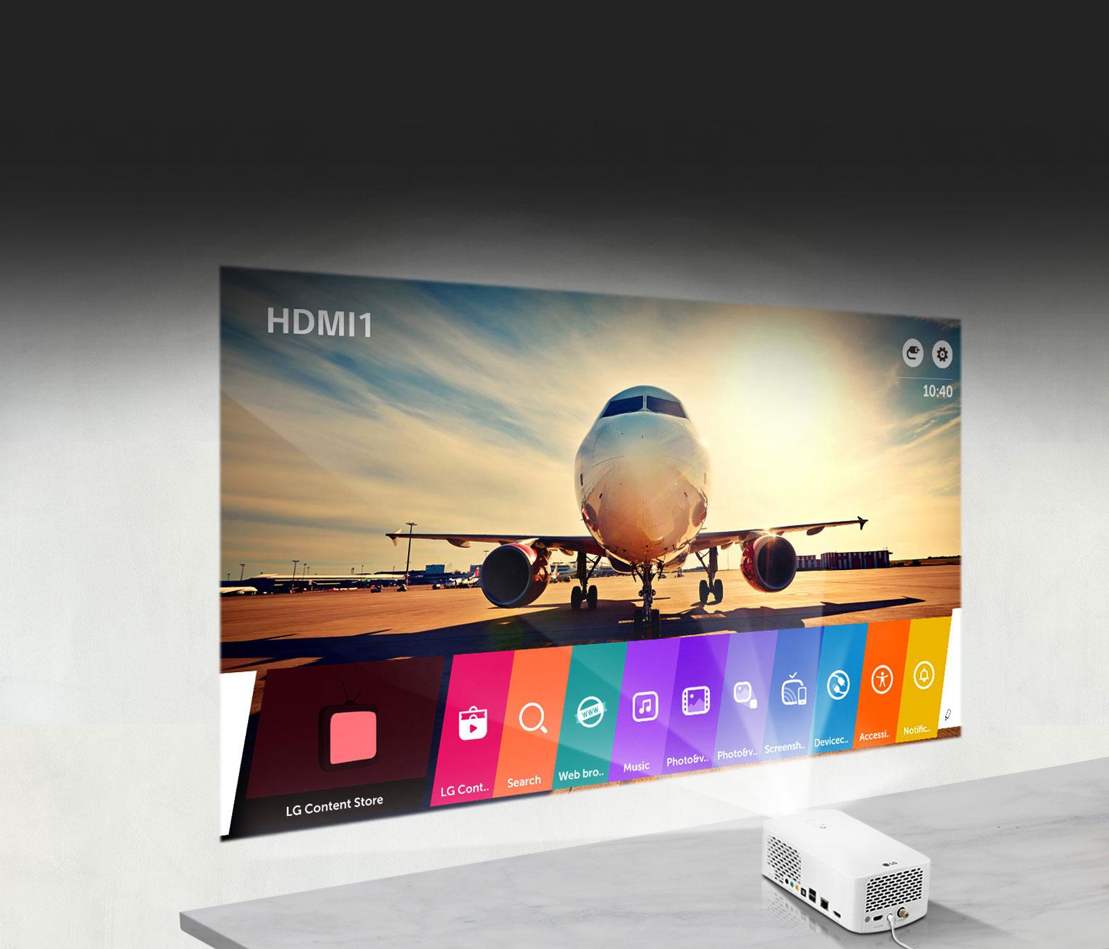 LG CineBeam LED Home Theater Projector with Smart TV and Magic Remote