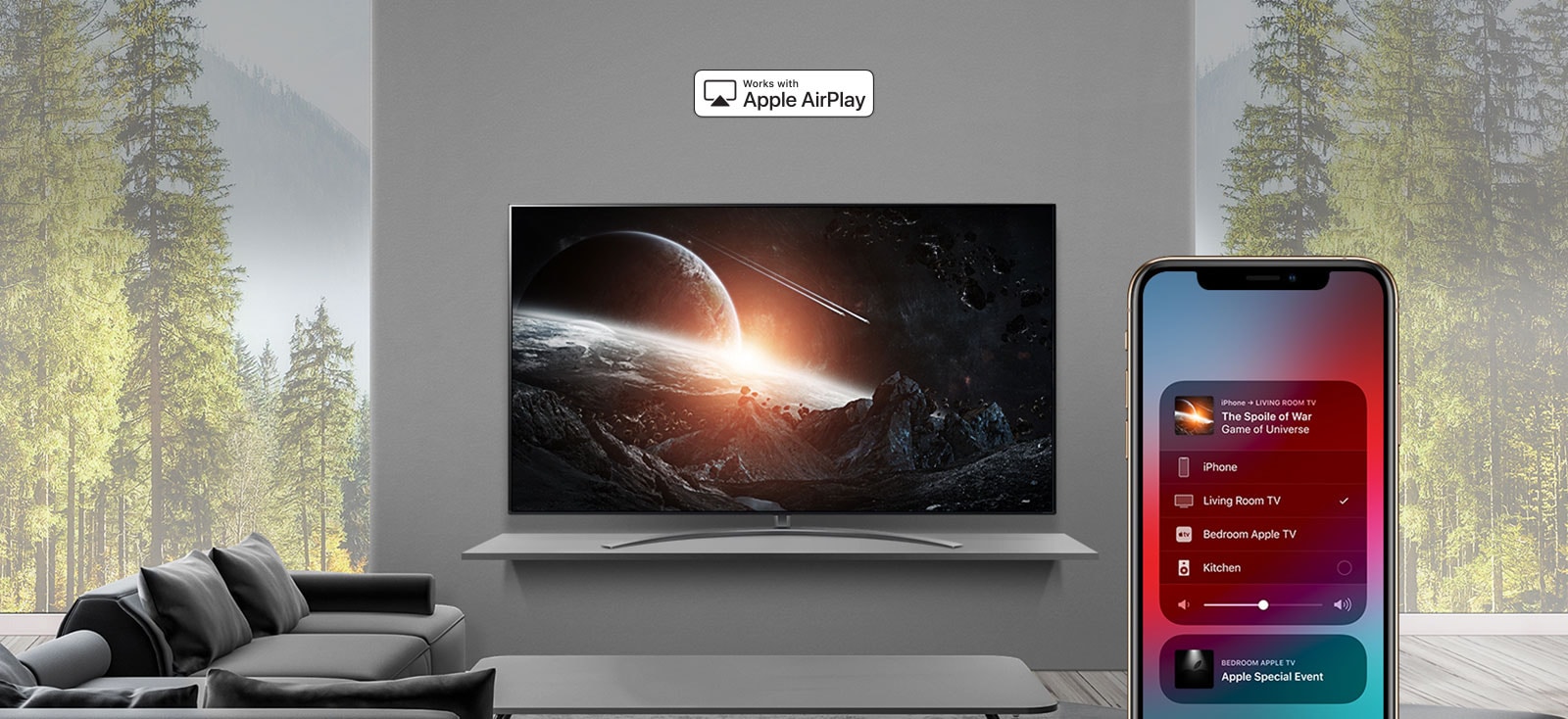 AirPlay lets you do it all. Watch. Listen. Share.1