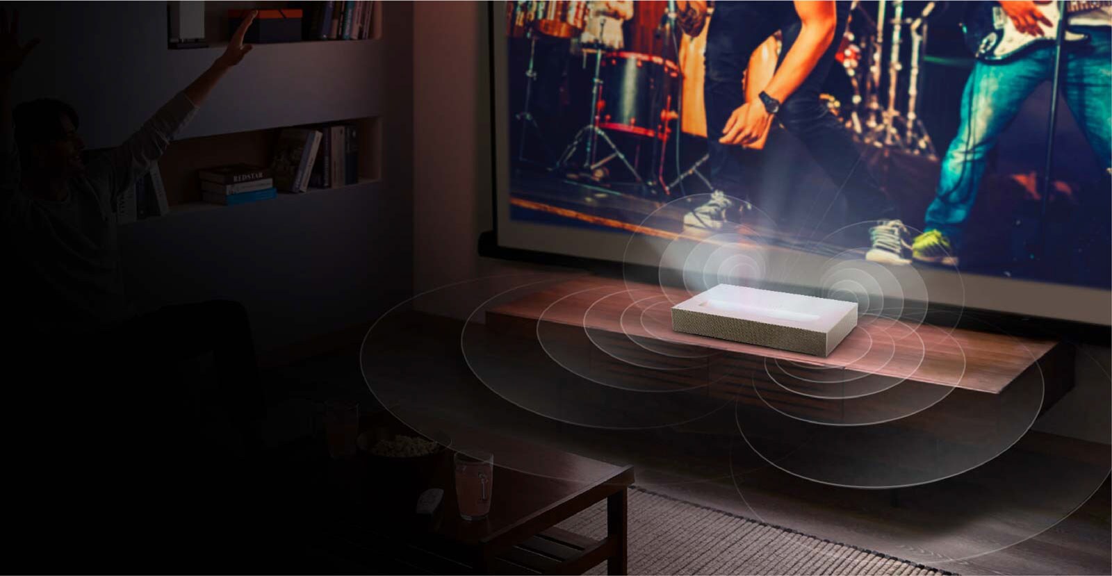 LG CineBeam HU915QE Premium 4K UHD Laser UST Projector (HU915QE) LG USA