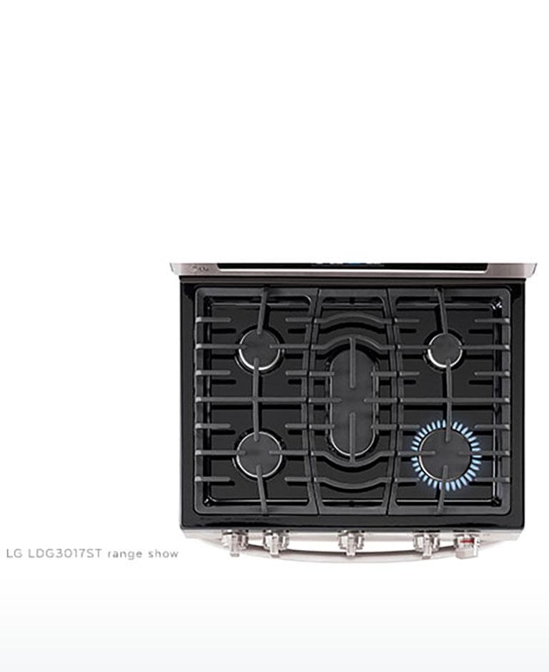 LG LRG3093ST Gas Single Oven Range with 5 Burners and Griddle LG USA