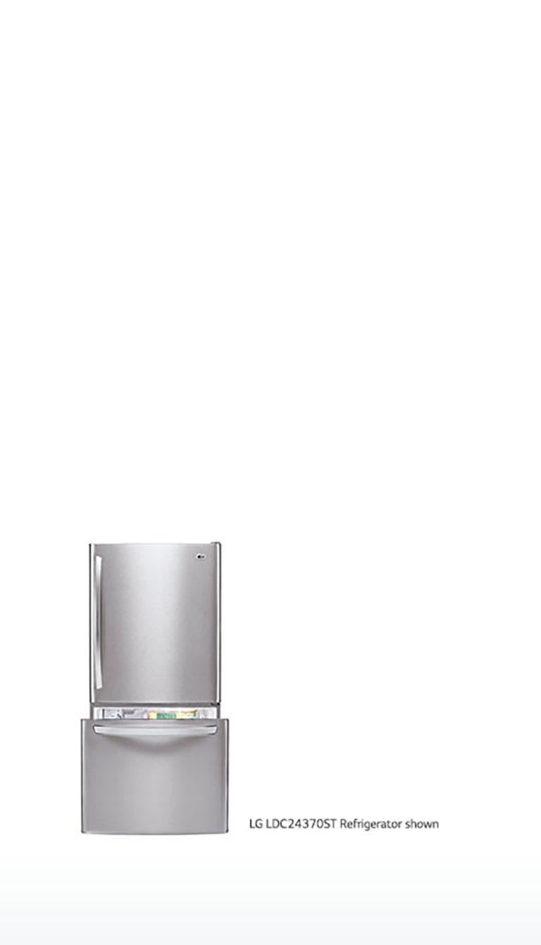 LG LDC24370SW Large Bottom Freezer Refrigerator LG USA