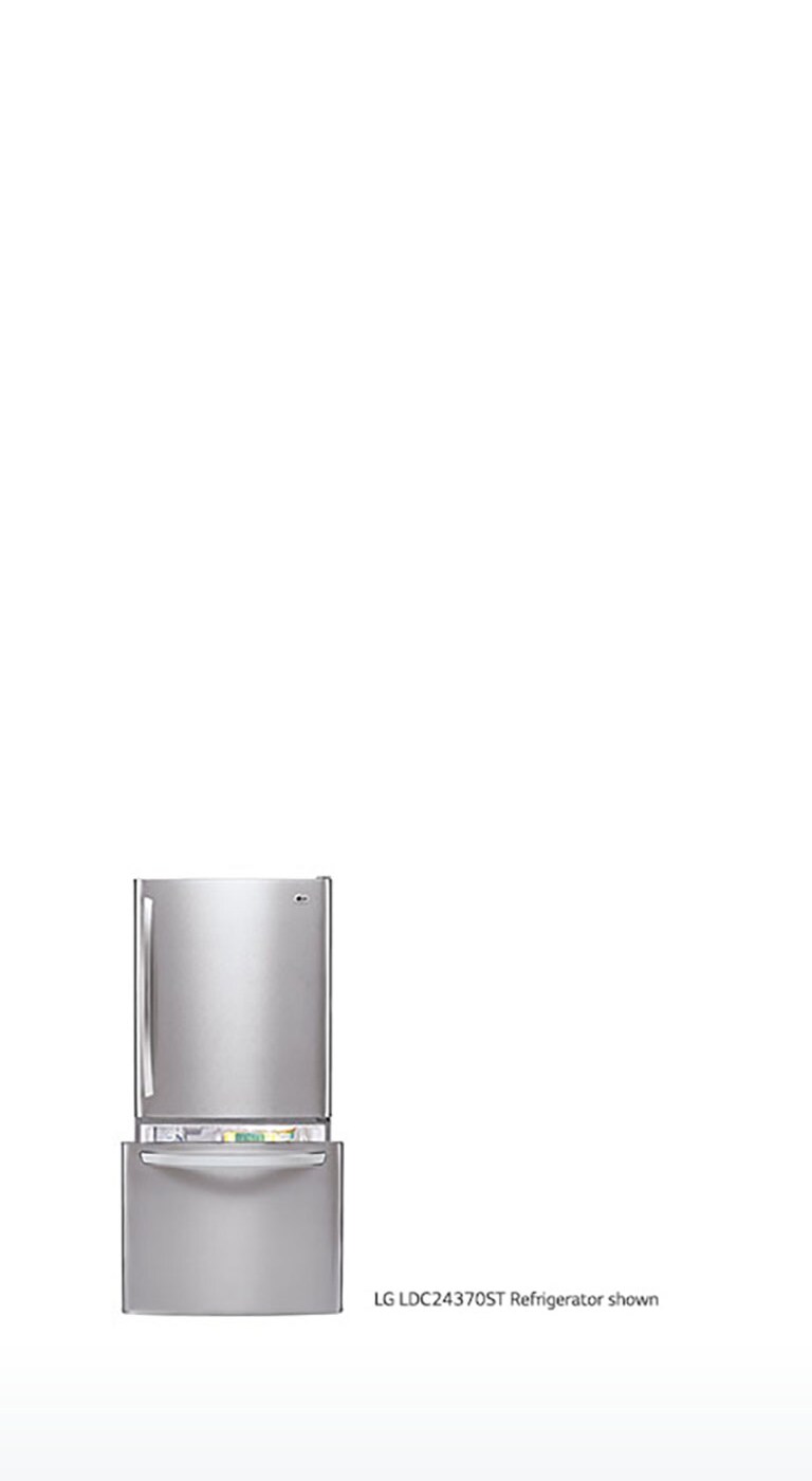 LG LDC24370ST Large Bottom Freezer Refrigerator LG USA
