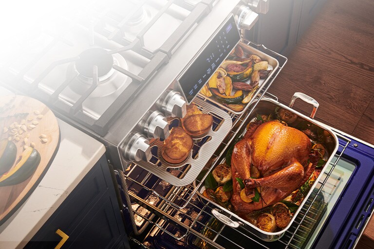 LG 6.3 cu. ft. Smart wifi Dual Fuel Slidein Range with ProBake