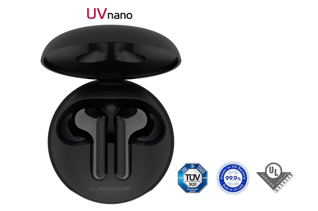 Lg Tone Free Uvnano Fn6 Wireless Earbuds W Meridian Audio Hbs Fn6 Black Lg Usa Lg Tone Free Uvnano Fn6 Wireless Earbuds W Meridian Audio Hbs Fn6 Black Lg Usa