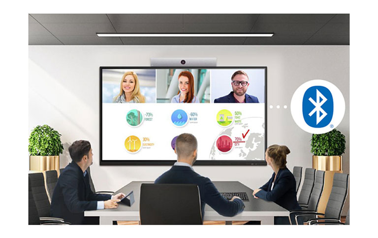 86” IPS UHD IR Multi Touch Interactive Whiteboard has Bluetooth connectivity