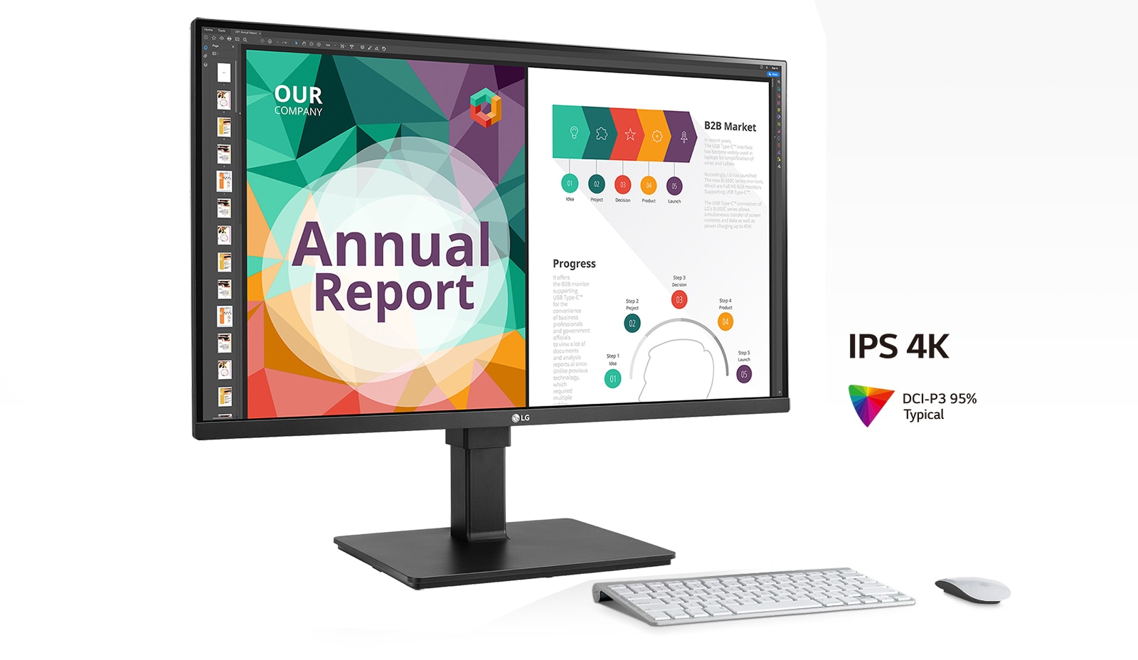 32BN67U-B is an IPS monitor with DCI-P3